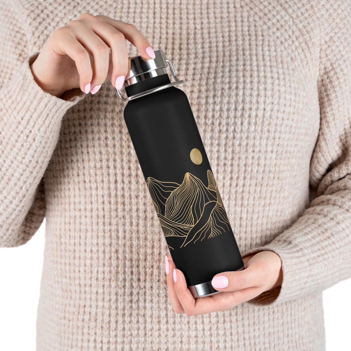 Mountain Moon Copper Vacuum Insulated Bottle, 22oz - 3 colors