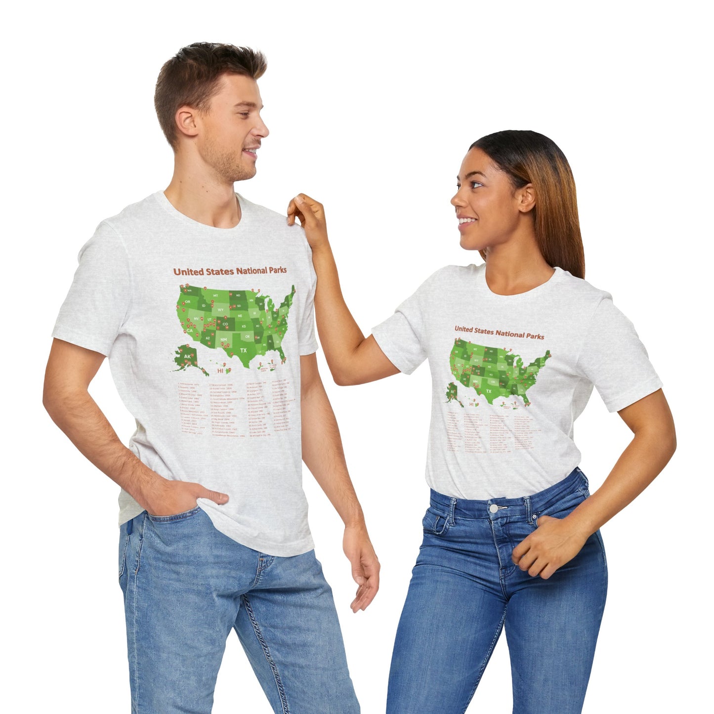 U.S. National Park Map Tee - 7 colors