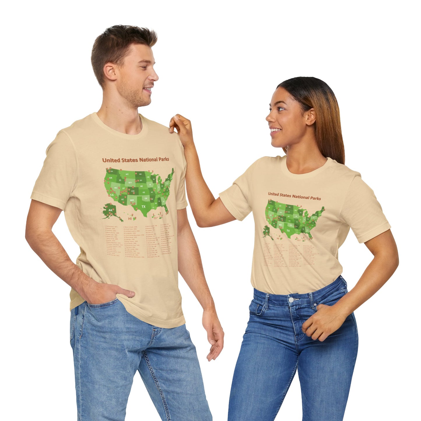 U.S. National Park Map Tee - 7 colors