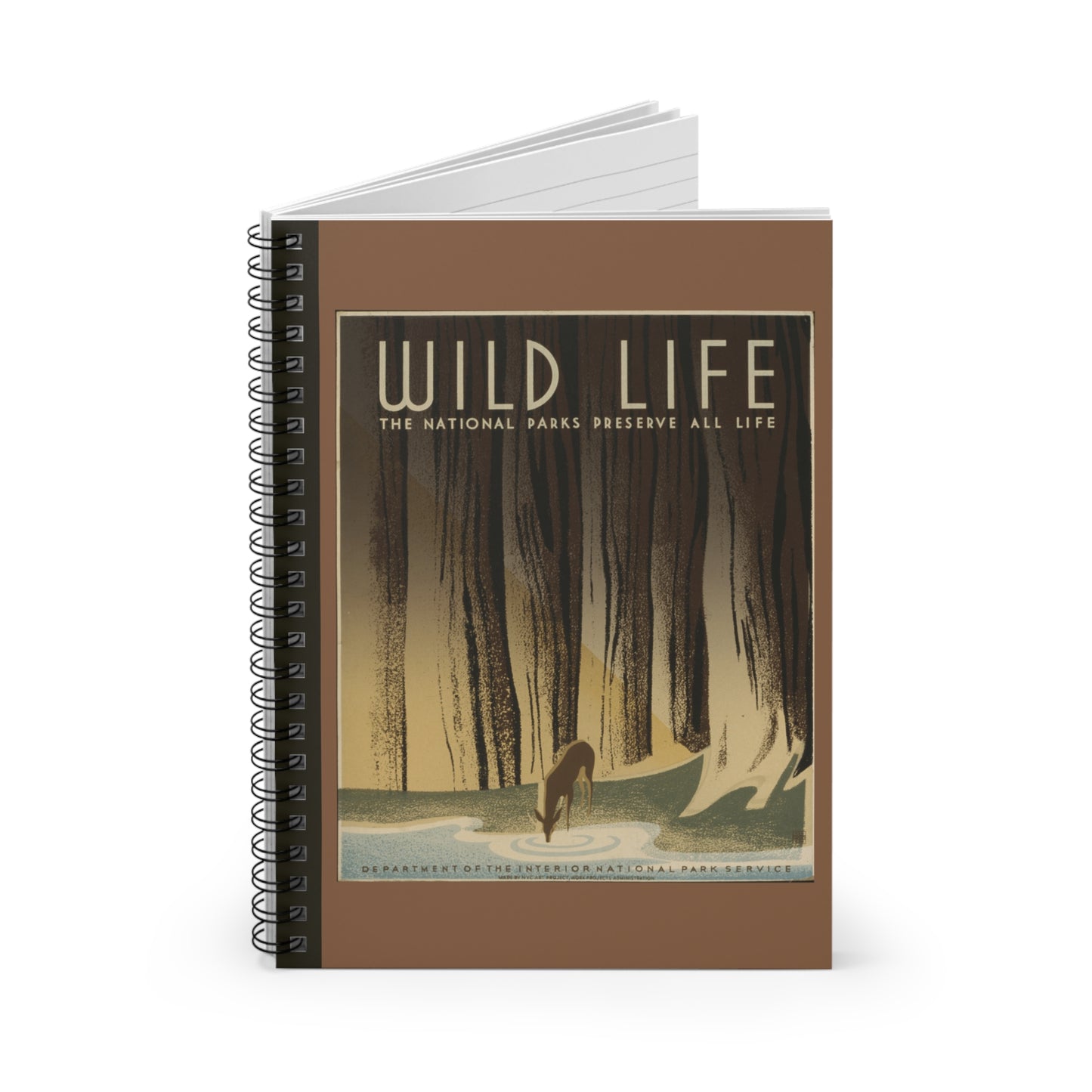 Preserve Wild Life (Deer) Notebook - Ruled Line 6"x8"