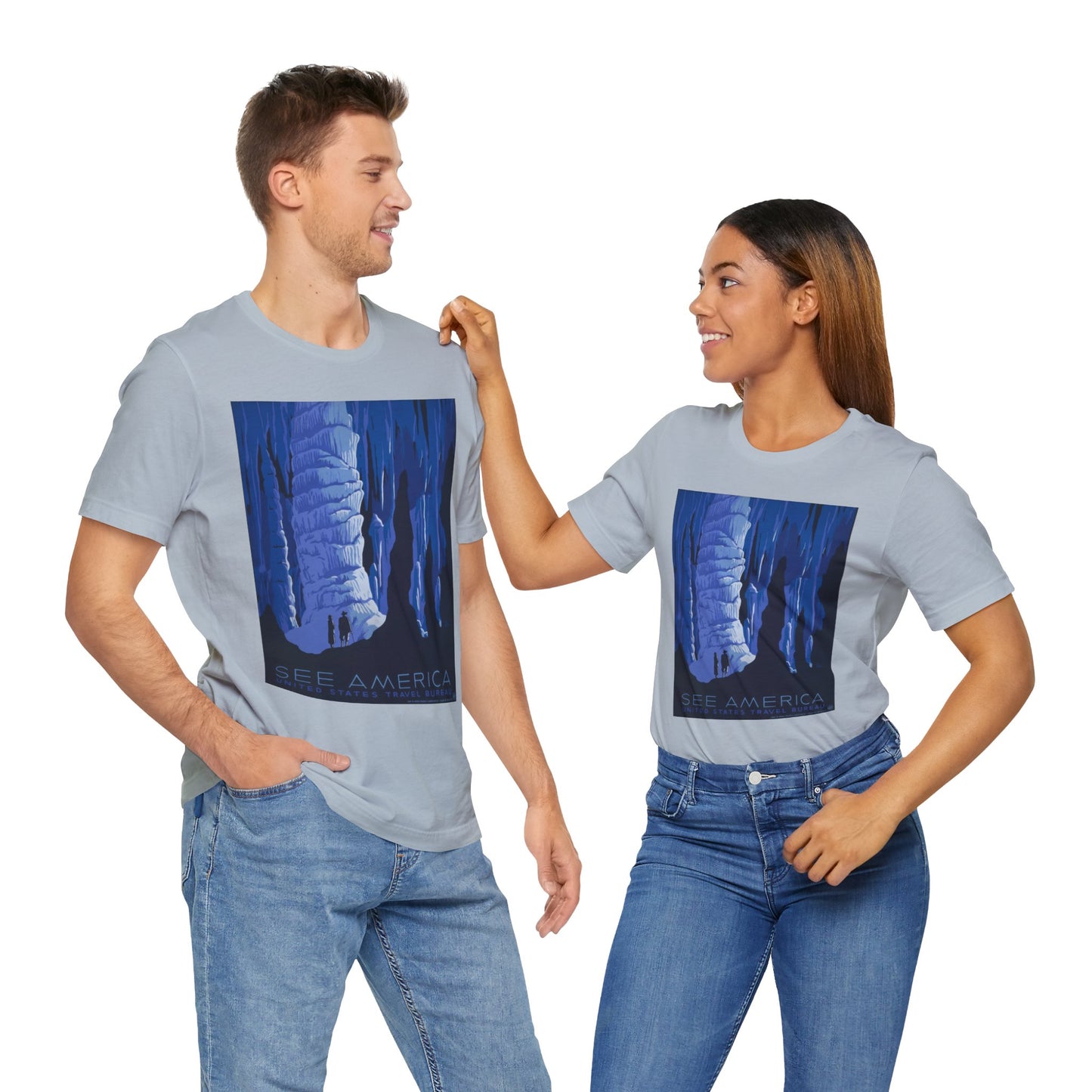 U.S. Travel Bureau Caving Poster Tee - 7 colors