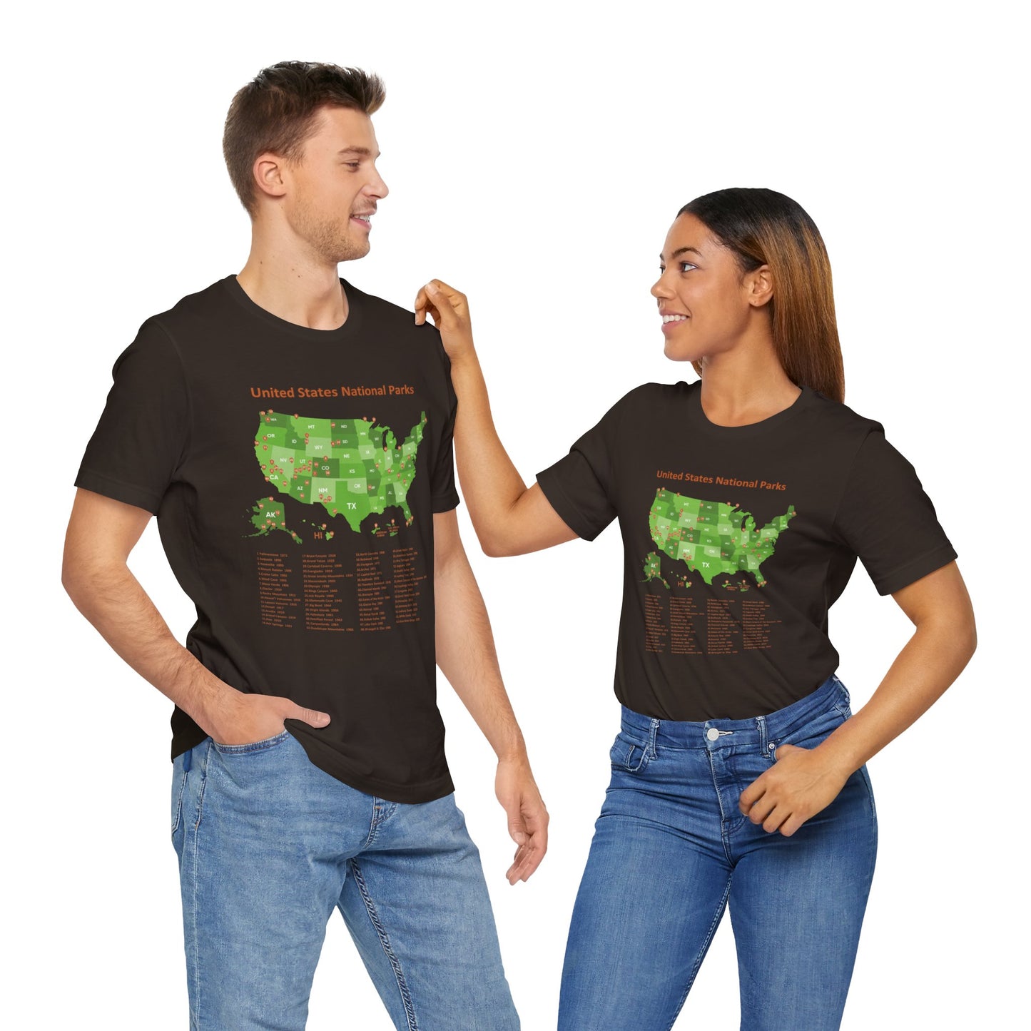 U.S. National Park Map Tee - 7 colors