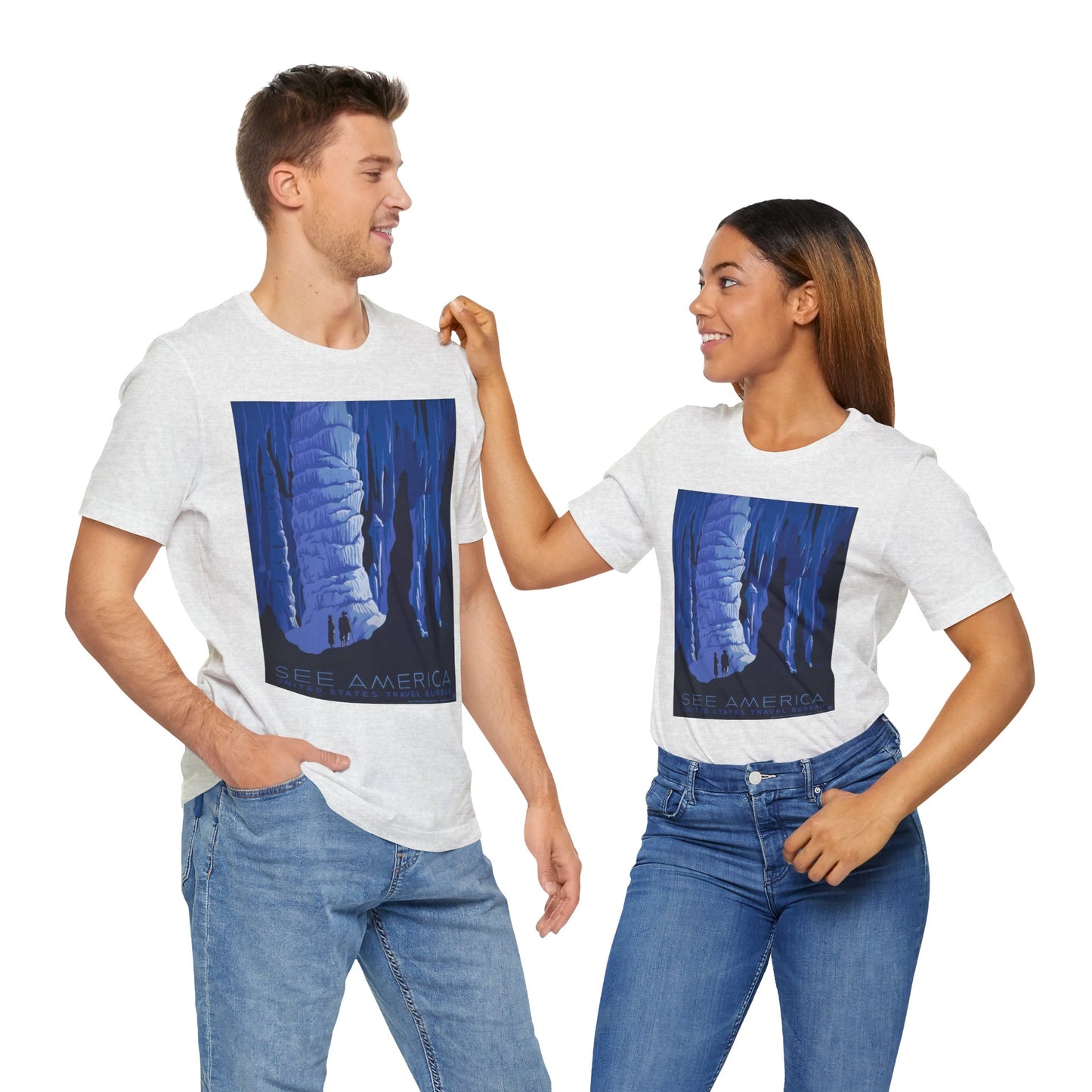U.S. Travel Bureau Caving Poster Tee - 7 colors