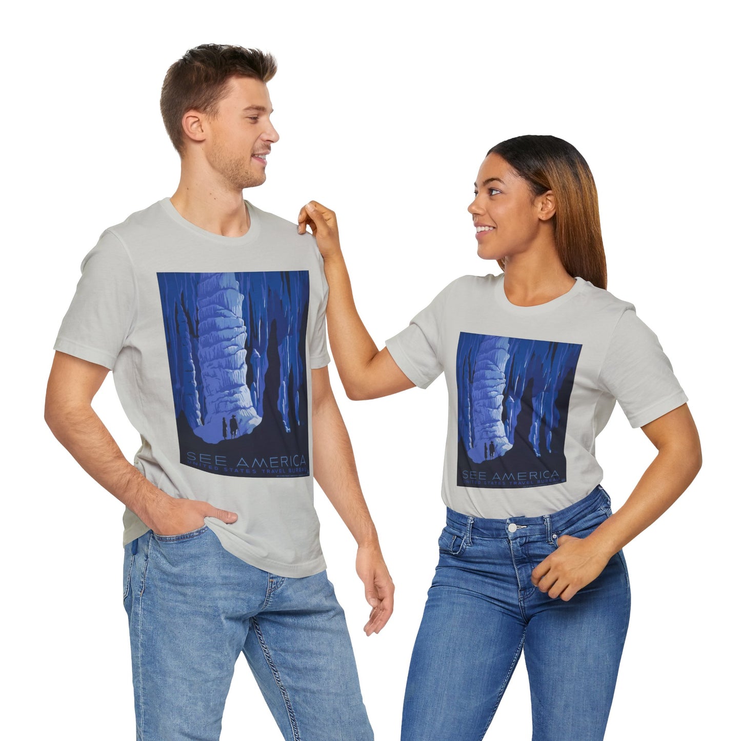 U.S. Travel Bureau Caving Poster Tee - 7 colors