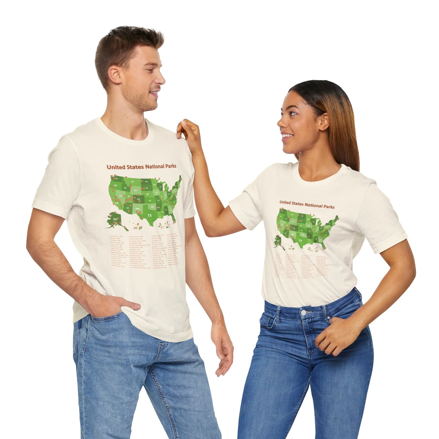 U.S. National Park Map Tee - 7 colors