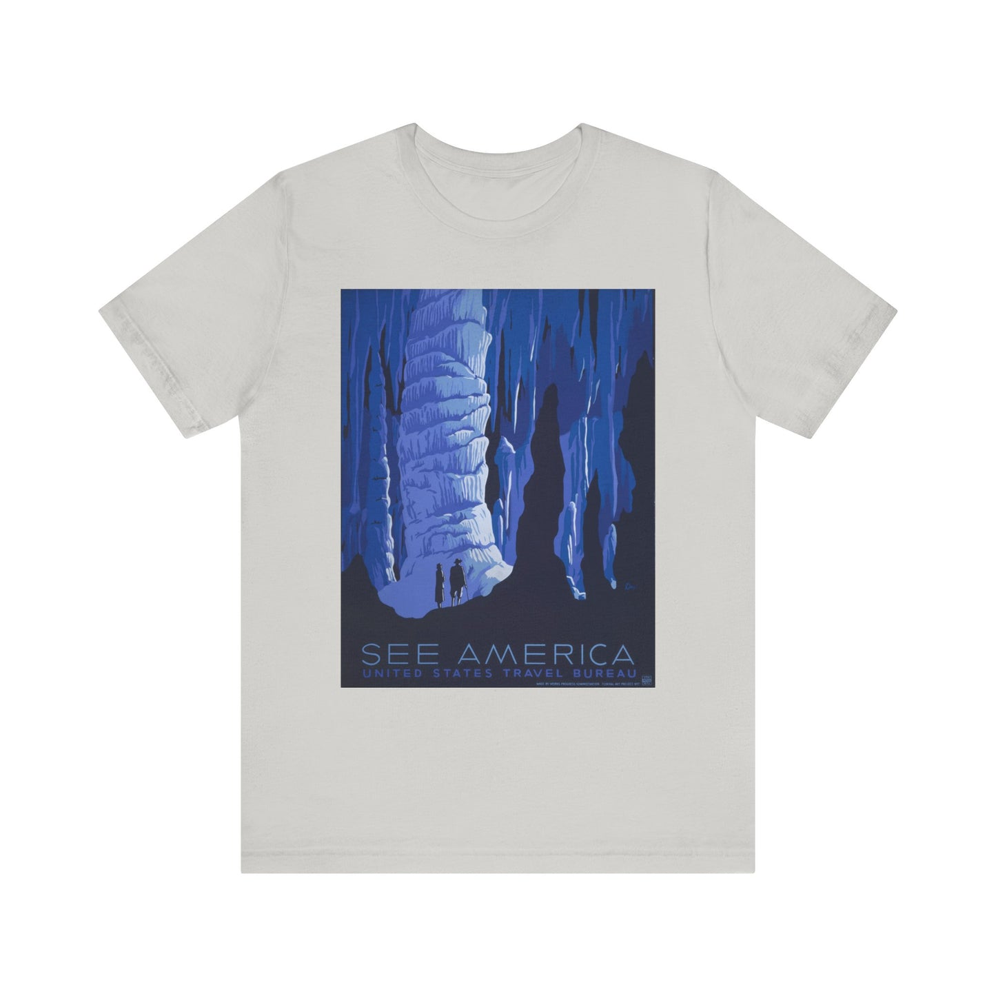 U.S. Travel Bureau Caving Poster Tee - 7 colors