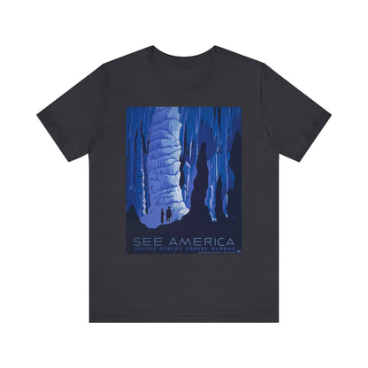 U.S. Travel Bureau Caving Poster Tee - 7 colors