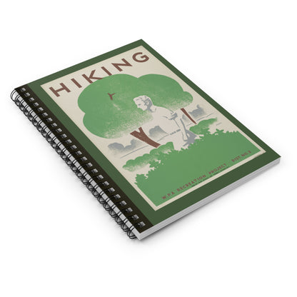 Hiking Vintage Poster Notebook - Ruled Line 6"x8"