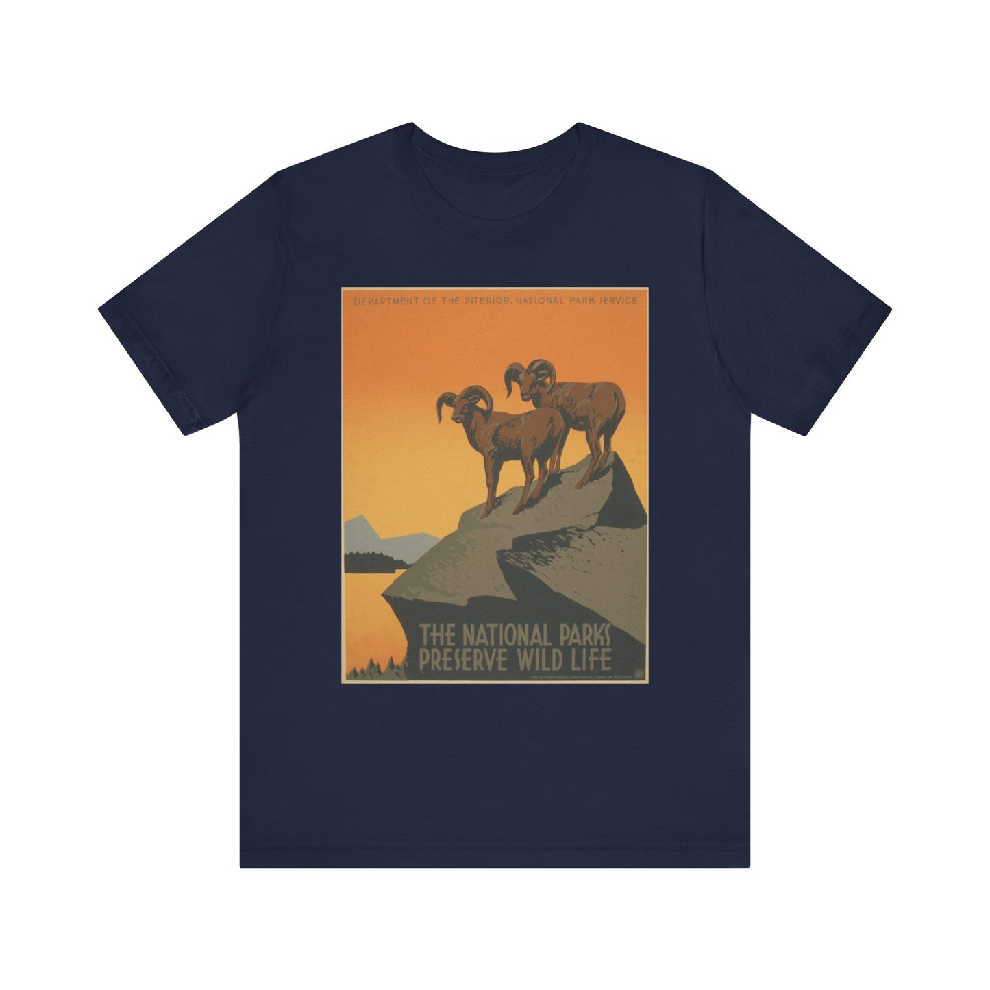 National Parks Preserve Wild Life Vintage Poster Tee - 7 colors