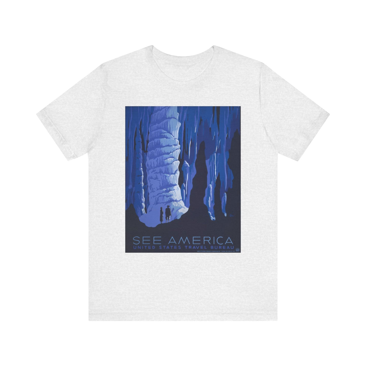 U.S. Travel Bureau Caving Poster Tee - 7 colors