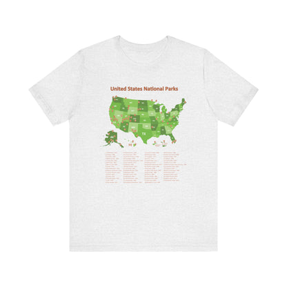U.S. National Park Map Tee - 7 colors