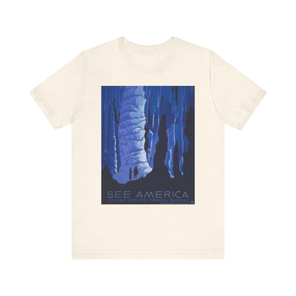 U.S. Travel Bureau Caving Poster Tee - 7 colors