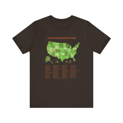 U.S. National Park Map Tee - 7 colors