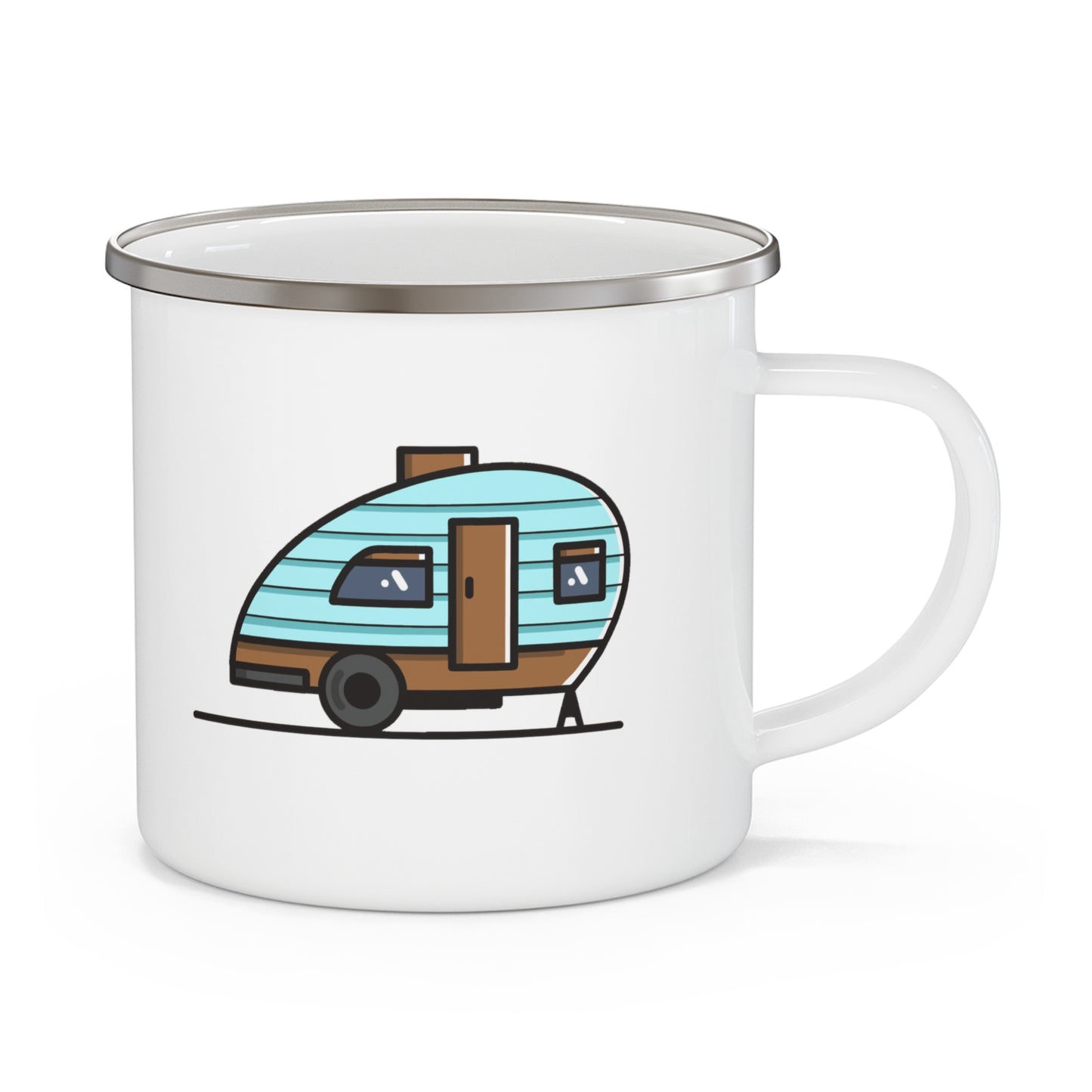 Teardrop Camper Enamel Camping Mug