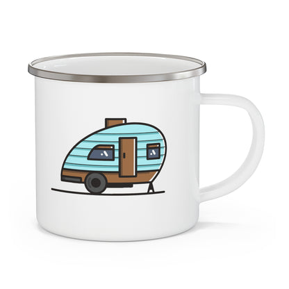 Teardrop Camper Enamel Camping Mug