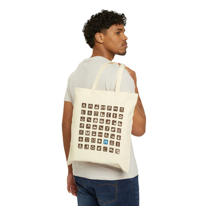 National Park Service Pictographs Cotton Canvas Tote Bag