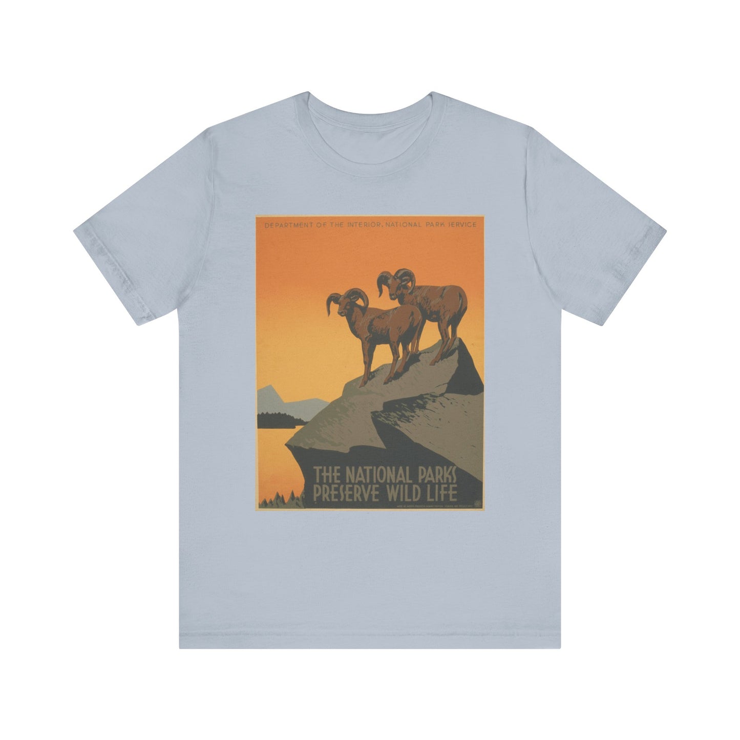 National Parks Preserve Wild Life Vintage Poster Tee - 7 colors