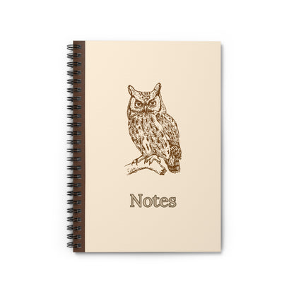 Screech Owl Spiral Notebook - Ruled Line 6"x8"