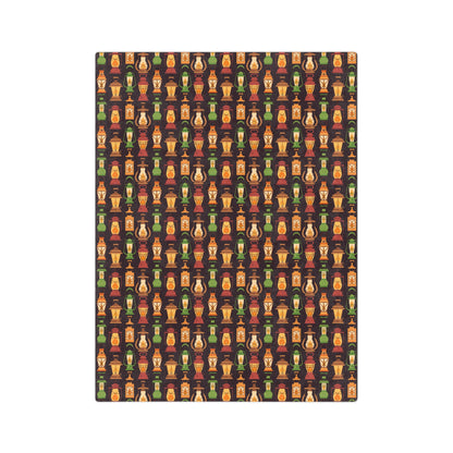 Camping Lantern Velveteen Microfiber Blanket - 3 sizes