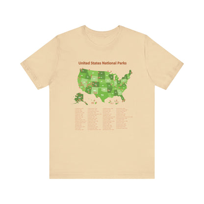 U.S. National Park Map Tee - 7 colors