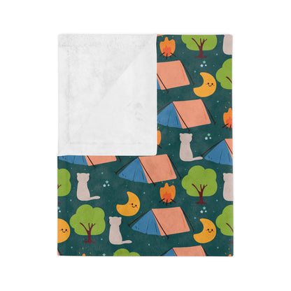 Kitty Camp Velveteen Microfiber Blanket - 3 sizes
