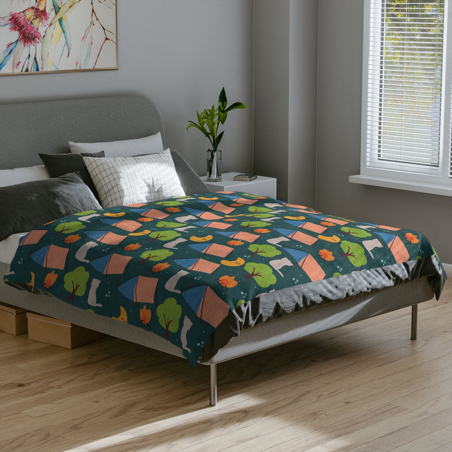 Kitty Camp Velveteen Microfiber Blanket - 3 sizes