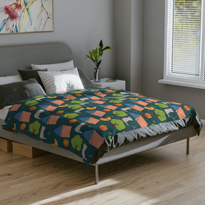 Kitty Camp Velveteen Microfiber Blanket - 3 sizes