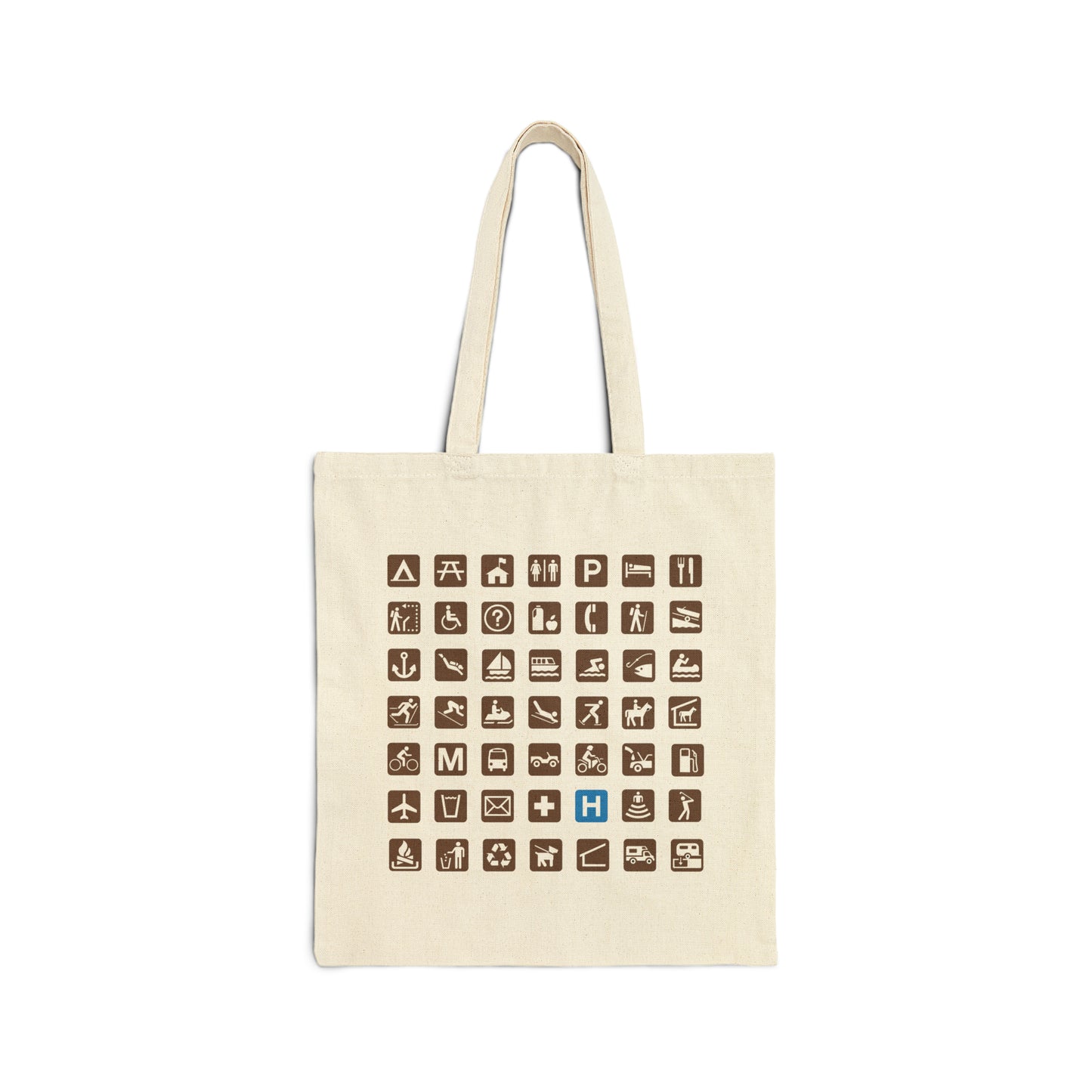 National Park Service Pictographs Cotton Canvas Tote Bag